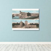 Toile St. Augustine, FL - Vue de Ft. Marion & City (Insitu (Plancher de Bois))