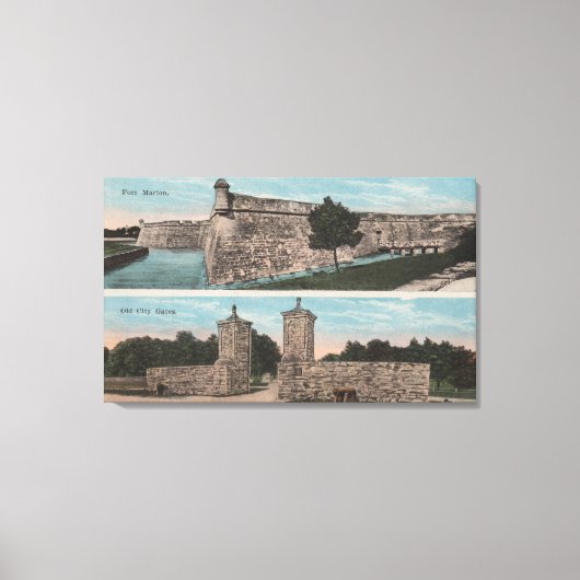 Toile St. Augustine, FL - Vue de Ft. Marion & City (Recto)