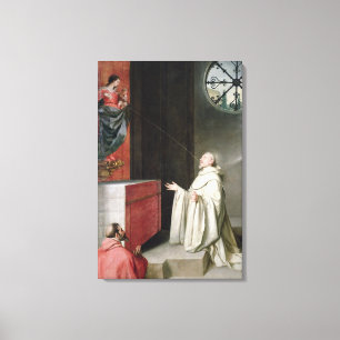 Toile St Bernard et la Vierge