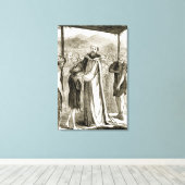 Toile St Columba bénit un garçon sauvage, de 'The Trias  (Insitu (Plancher de Bois))