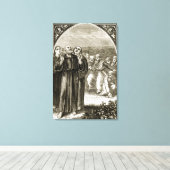 Toile St. Columba scandant, et attaqué par les druides, (Insitu (Plancher de Bois))