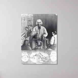 Toile St Jean-Marie Vianney prêchant, 19ème siècle