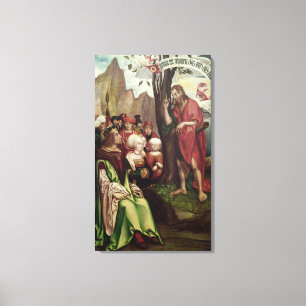 Toile St John le baptiste prêchant avant Herod