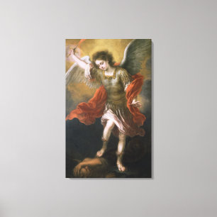 Toile St Michael bannit le diable à l'abîme