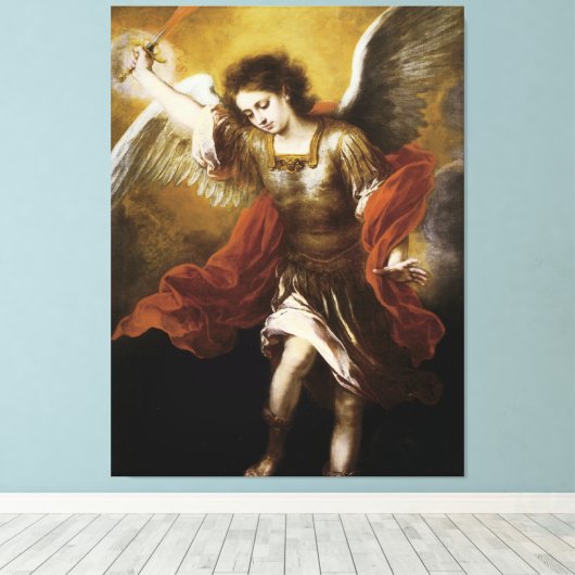 Toile St Michael par Murillo (Insitu (Plancher de Bois))