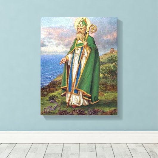 TOILE ST PATRICK, PATRON SAINT D'IRLANDE. (Insitu (Plancher de Bois))