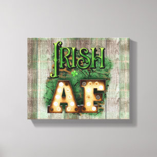 Toile St. Patrick's Day Irish AF Irish Marquee Lights