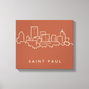 Toile St. Paul, Minnesota Skyline