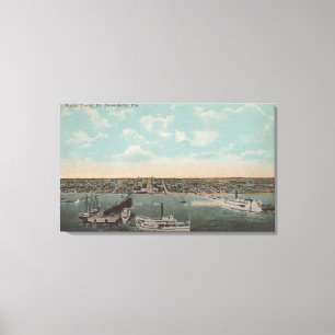 Toile St Petersburg, FL - vue de bord de mer avec