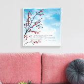 Toile St. Therese Birds Cloud Branch Citation Berries (Insitu(Salon))