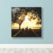 Toile Stabiliser Paddle Boarding Sunrise Stretched Canva (Insitu (Plancher de Bois))