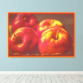 Toile "Stack of Red Apples Fruit" Photo mignonne. Comman (Insitu (Plancher de Bois))