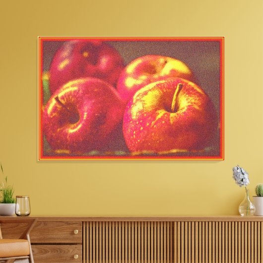 Toile "Stack of Red Apples Fruit" Photo mignonne. Comman (Insitu(Salon))