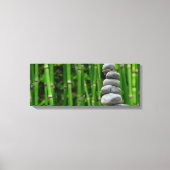 Toile Stack Zen Rock Peacly et Bamboo Canvas Print (Recto)