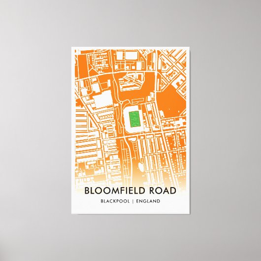 Toile Stade Bloomfield Road à Blackpool, Angleterre (Recto)