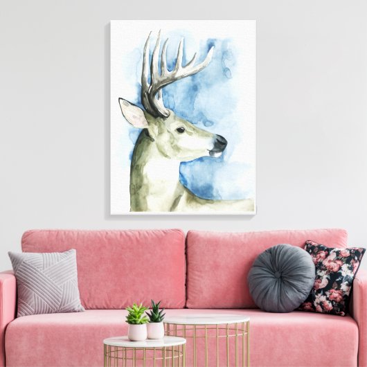 Toile Stag errant - Aquarelle (Insitu(Salon))