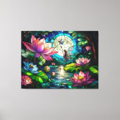 Toile Stained Glass Little Fairy With Dragonfly (Recto)