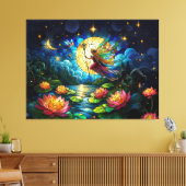 Toile Stained Glass Moonlight Flight Fairy  (Insitu(Salon))