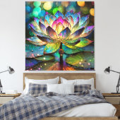 Toile Stained Glass Vibrant Lotus Flower (Insitu(Chambre))