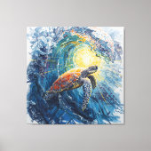 Toile Stained Sea Turtle (Recto)
