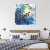Toile Stained Sea Turtle (Insitu(Chambre))