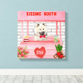 Toile Stand de baisers de la Saint-Valentin pour chien E (Insitu (Plancher de Bois))