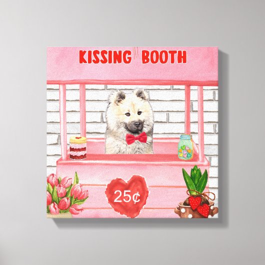 Toile Stand de baisers de la Saint-Valentin pour chien E (Recto)
