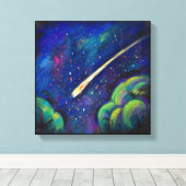 Toile Star Comet Peinture originale Art (Insitu (Plancher de Bois))