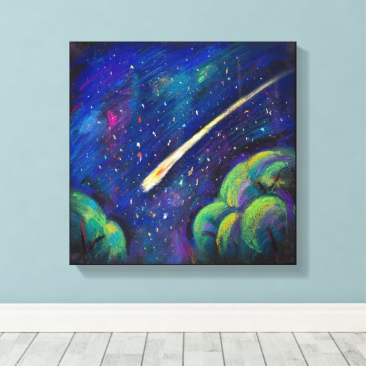 Toile Star Comet Peinture originale Art (Insitu (Plancher de Bois))