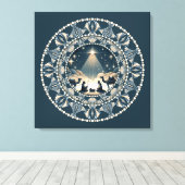 Toile Star of Wonder Nativity Dot Mandal Canvas Art (Insitu (Plancher de Bois))