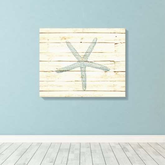 Toile Starfish bleu (Insitu (Plancher de Bois))