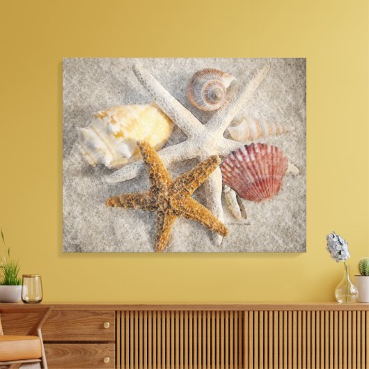 Toile Starfish/Shell/Sand Beach Still Life (Insitu(Salon))