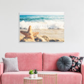 Toile Starfish sur une plage de sable Photo (Insitu(Salon))