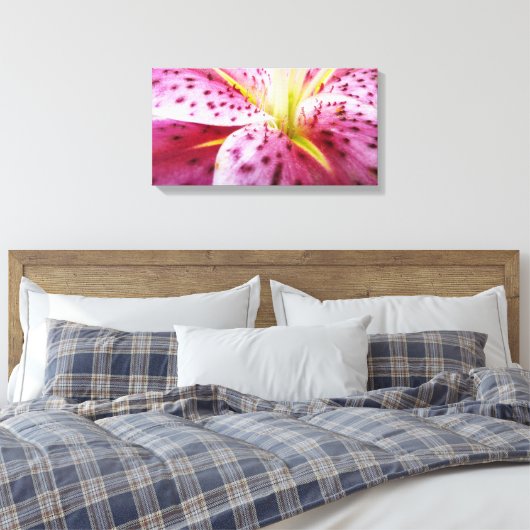Toile Stargazer Lily brillant Magenta Floral (Insitu(Chambre))