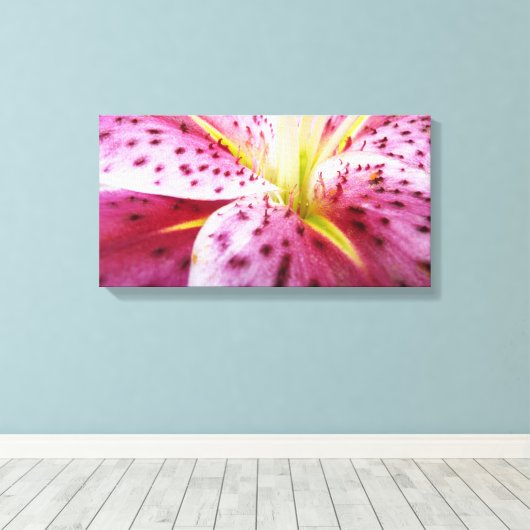 Toile Stargazer Lily brillant Magenta Floral (Insitu (Plancher de Bois))