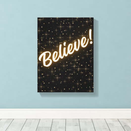 Toile "Starry Dreams : Believe in Magic" (Insitu (Plancher de Bois))