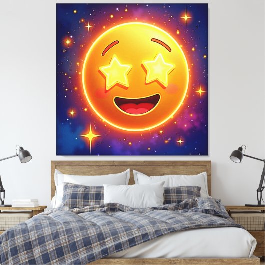 Toile Starry Eyed Emoji Joy (Insitu(Chambre))