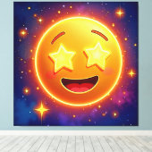 Toile Starry Eyed Emoji Joy (Insitu (Plancher de Bois))