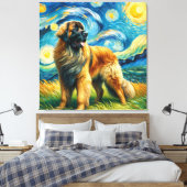 Toile Starry Leonberger Portrait de chien - Portrait d'a (Insitu(Chambre))