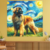 Toile Starry Leonberger Portrait de chien - Portrait d'a (Insitu(Salon))