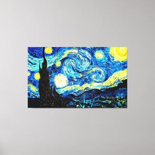 Toile Starry Night, célèbre peinture de Vincent van Gogh (Recto)