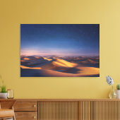 Toile Starry Night Over Golden Desert Dunes Landscape (Insitu(Salon))