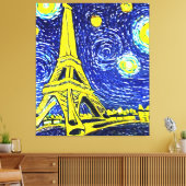 Toile Starry Night Paris France (Insitu(Salon))
