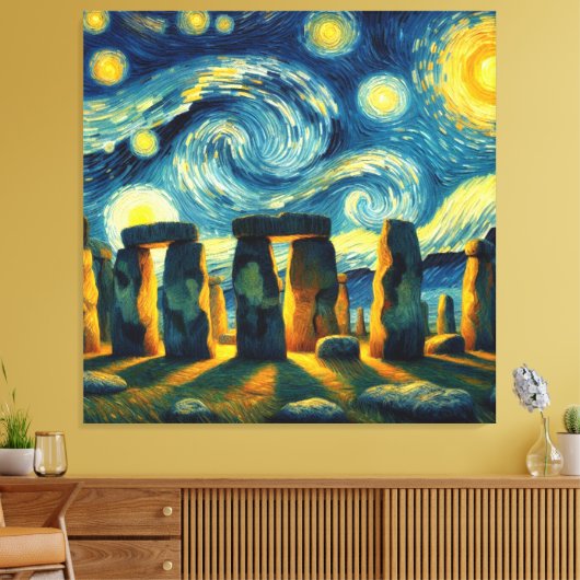Toile Starry Night Stonehenge (Insitu(Salon))
