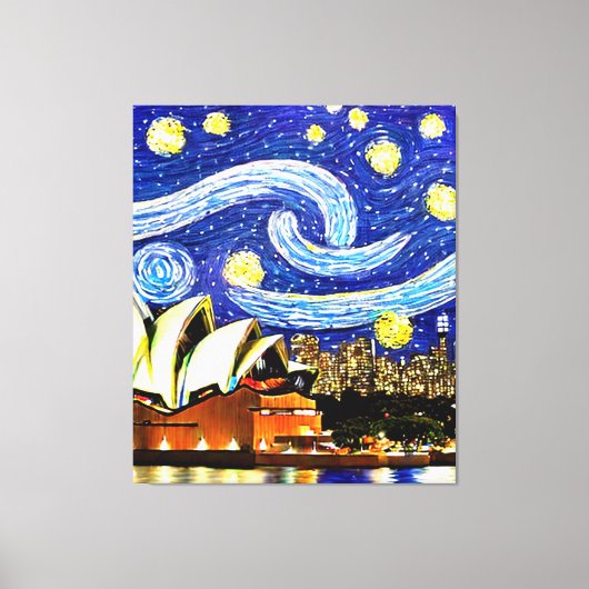 Toile Starry Night Sydney Australie Opéra Drawstri (Recto)
