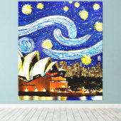Toile Starry Night Sydney Australie Opéra Drawstri (Insitu (Plancher de Bois))