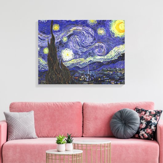 Toile Starry Night, Vincent Van Gogh. (Insitu(Salon))
