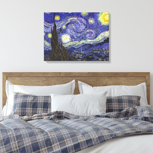 Toile Starry Night, Vincent Van Gogh. (Insitu(Chambre))