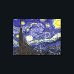 Toile Starry Night, Vincent Van Gogh.<br><div class="desc">Nuit étoilée,  Vincent Van Gogh. Cette célèbre peinture à l'huile impressionniste express la joie et l'espoir pour l'avenir inconnu,  est l'un des tableaux les plus célèbres de Van Gogh.</div>