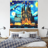 Toile Starry Sagrada Familia Barcelona (Insitu(Chambre))